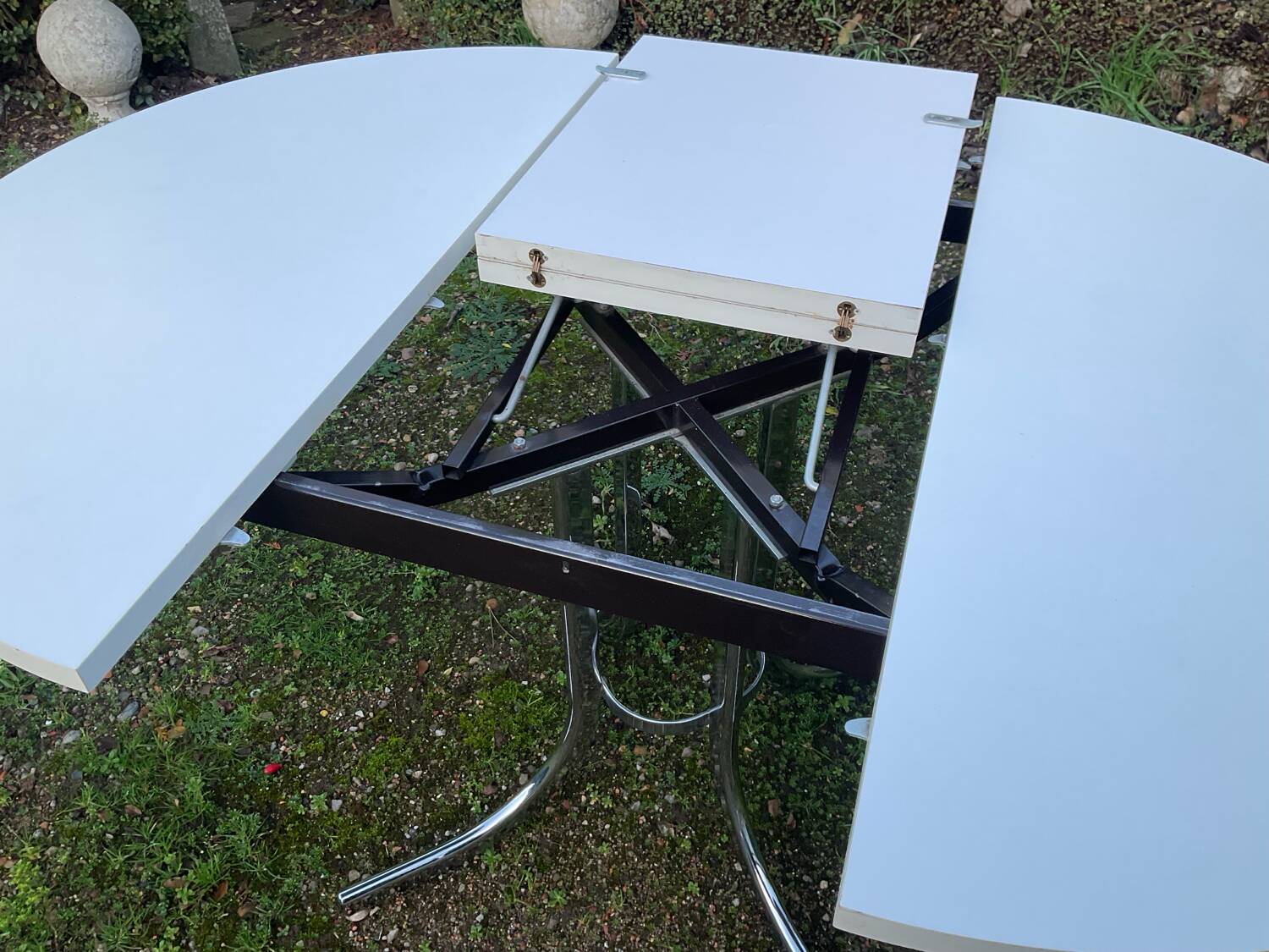 Table à manger extensible des années 70
