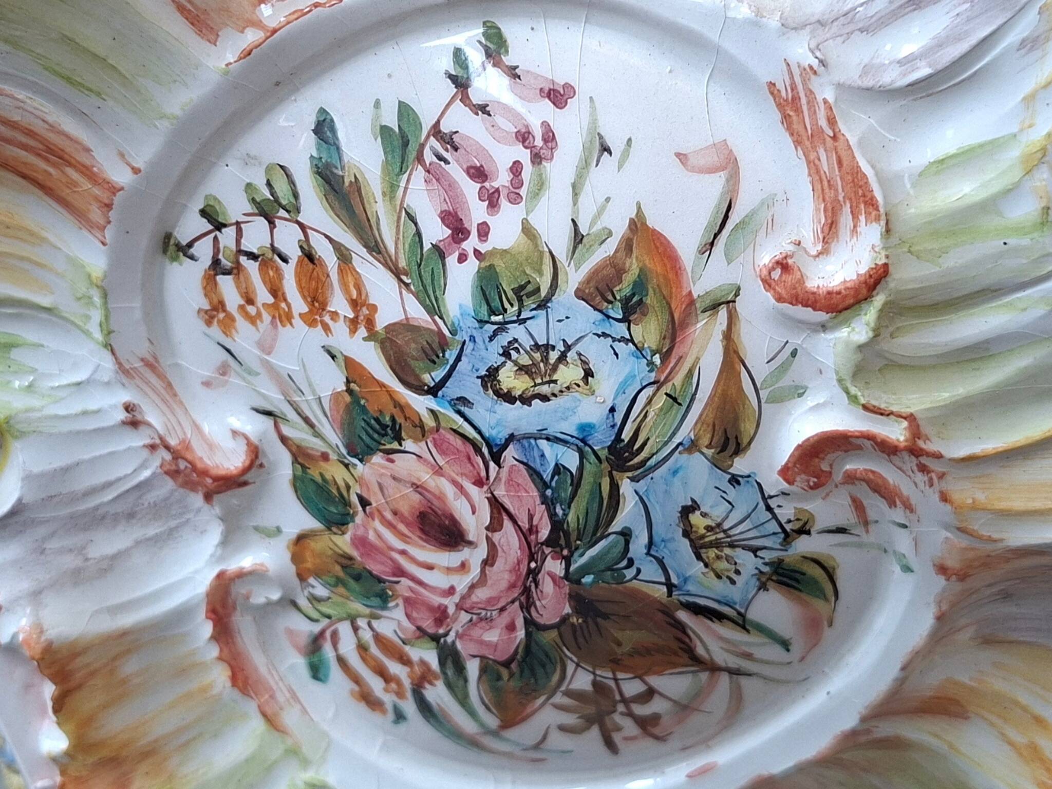 Magnifica Specchiera d’Arte in Ceramica Policroma – Maria Pegoraro per Ricc