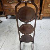 Folding mahogany cake stand