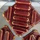 Art Deco table service in glazed burgundy and gold earthenware – Complete