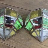 Pair of oriental type wall lights.