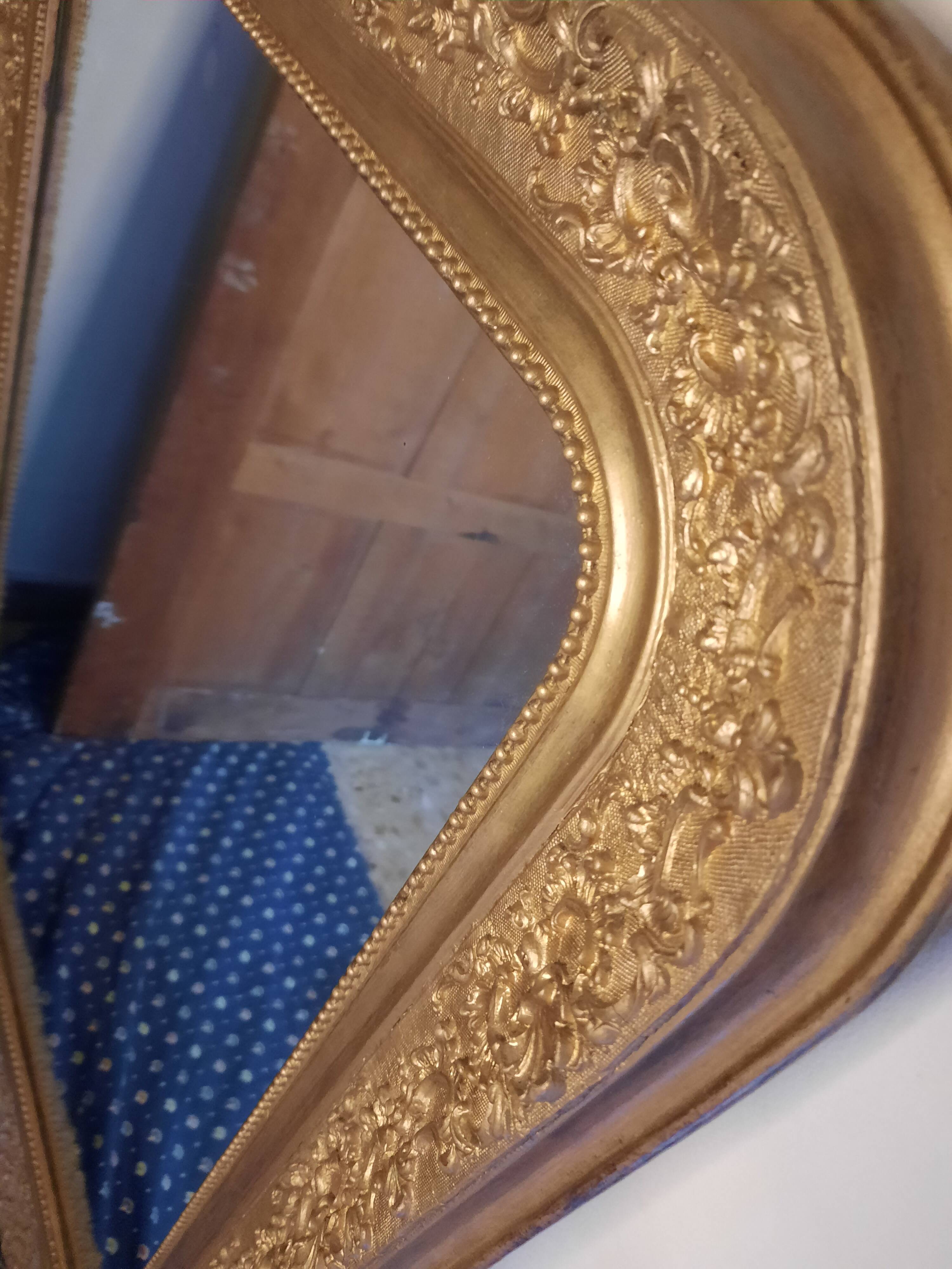 Large golden Louis Philippe mirror