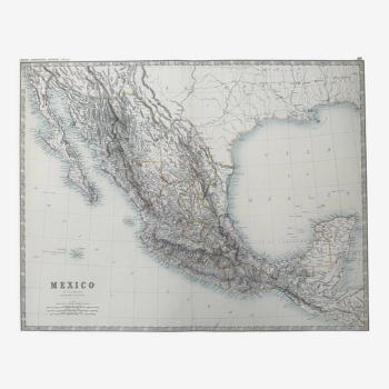 Antique Map of Mexico circa 1869 Keith Johnston Royal Atlas Hand coloured map