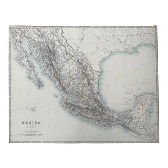 Antique Map of Mexico circa 1869 Keith Johnston Royal Atlas Hand coloured map