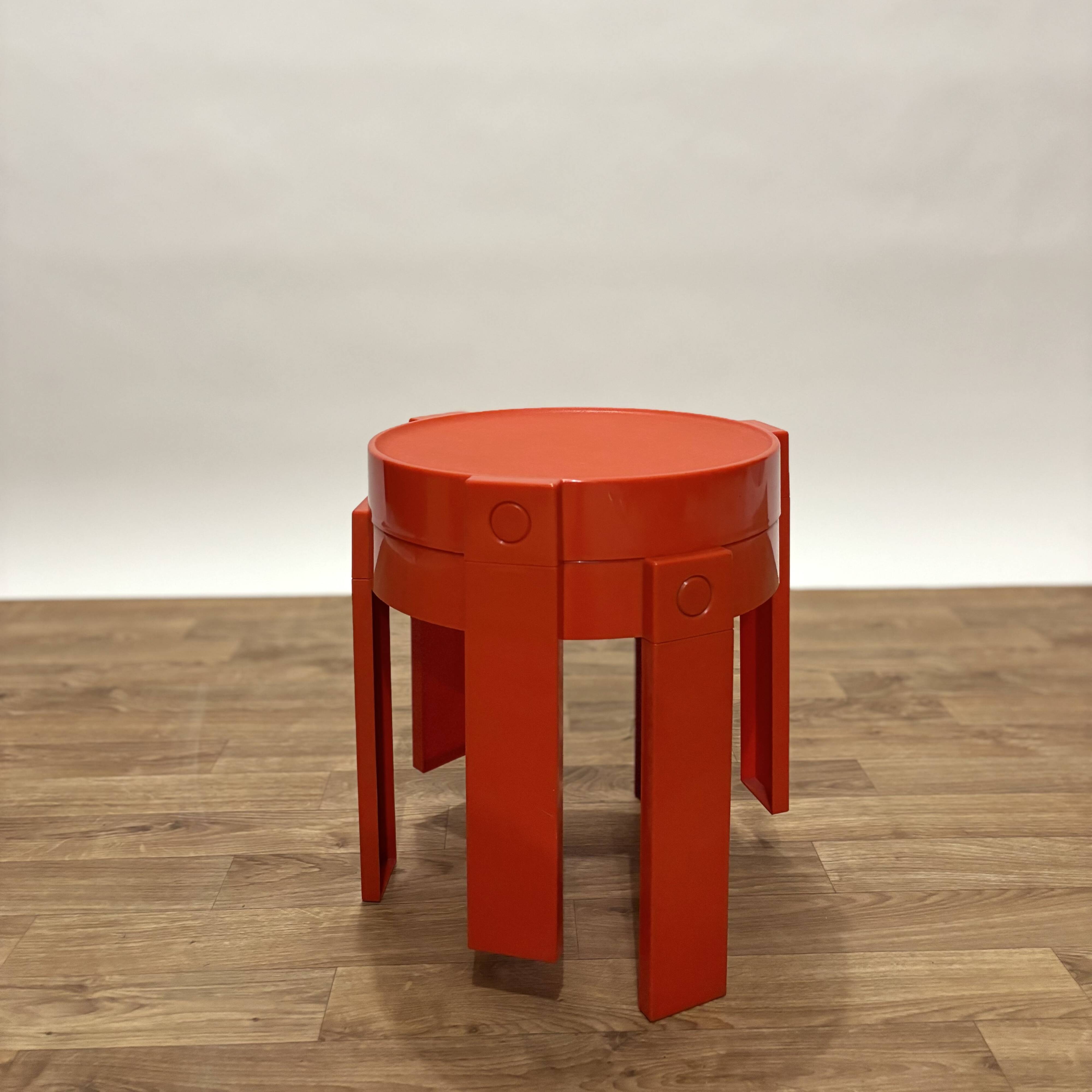 Pair of Prisunic side tables, bedside tables, 1970s