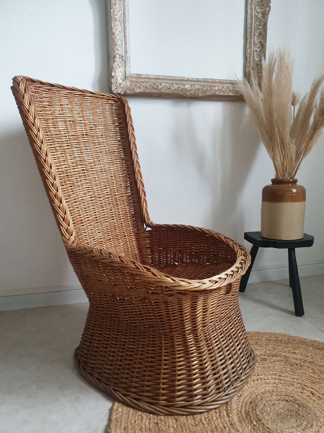 Rattan basket chair
