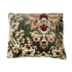Coussin en velour ras vert sauge années 70