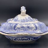David Johnston - Plat légumier faïence fine de Bordeaux service Turc bleu circa 1840