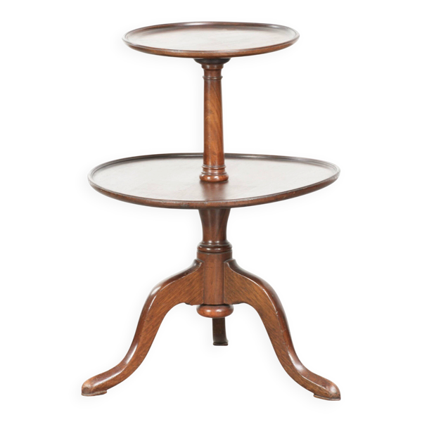 Étagère/table d'appoint en chêne anglais antique du 19ème siècle