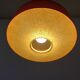 Red fabric ceiling light with textured plexiglass shade by Temde, 1960s, Germany.
