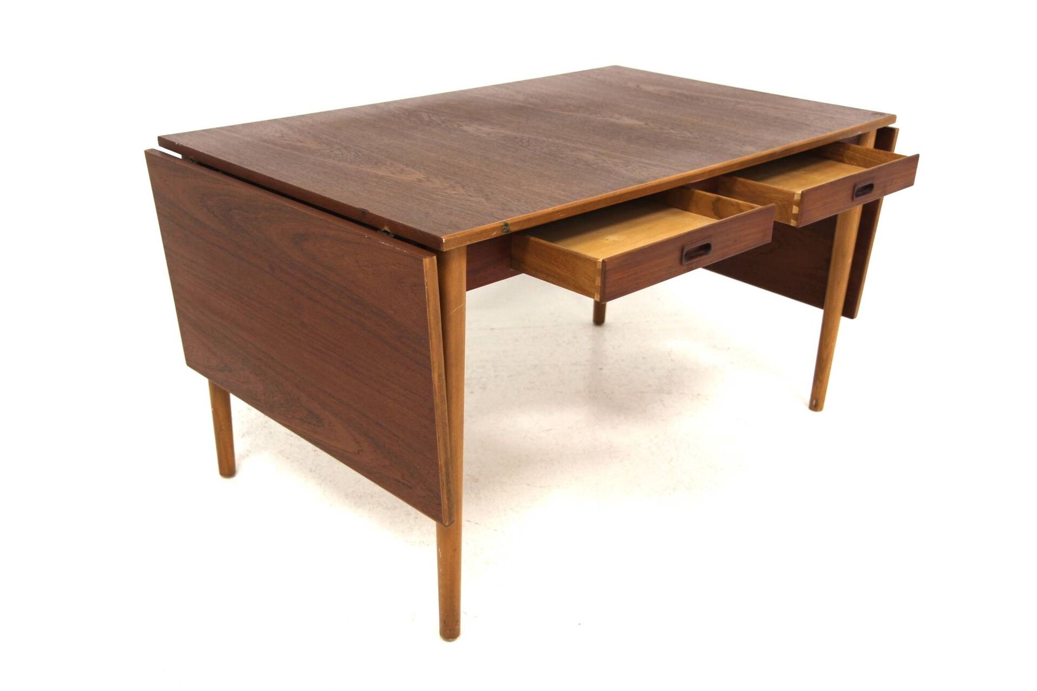 Scandinavian teak desk, Hugo Troeds, Bjärnum, Sweden, 1950