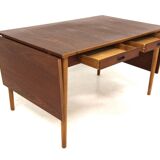 Scandinavian teak desk, Hugo Troeds, Bjärnum, Sweden, 1950