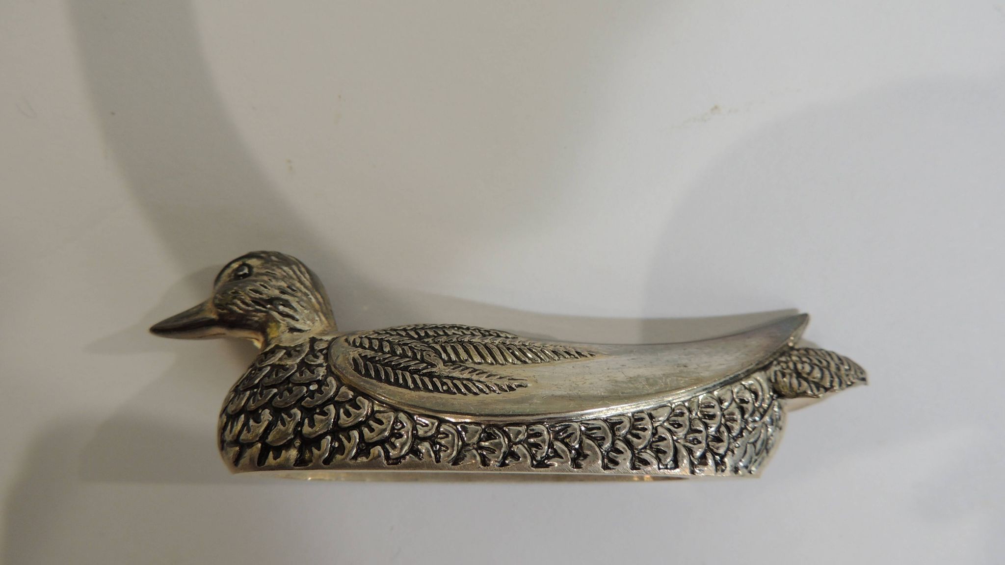 Set of 6 vintage silver-plated knife rests in the shape of ducks – Port