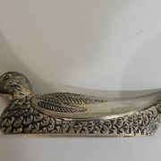 Set of 6 vintage silver-plated knife rests in the shape of ducks – Port