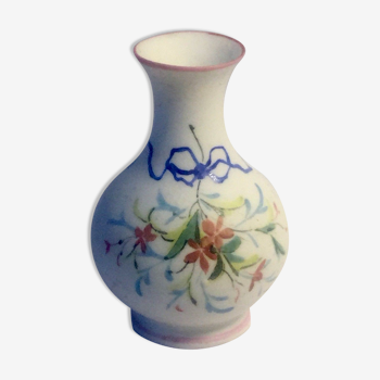 Former 19th century hand-painted miniature biscuit vase