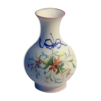 Former 19th century hand-painted miniature biscuit vase