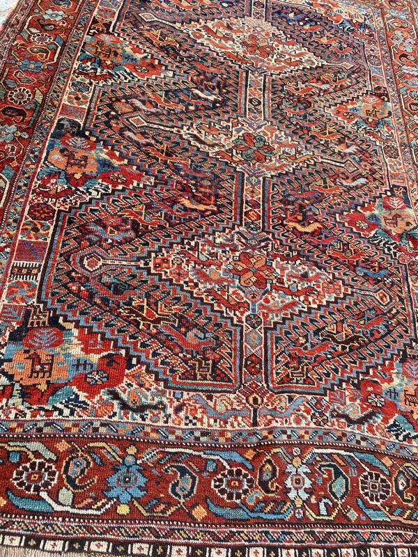 Ancient persian ghashghai carpet 130x182 cm