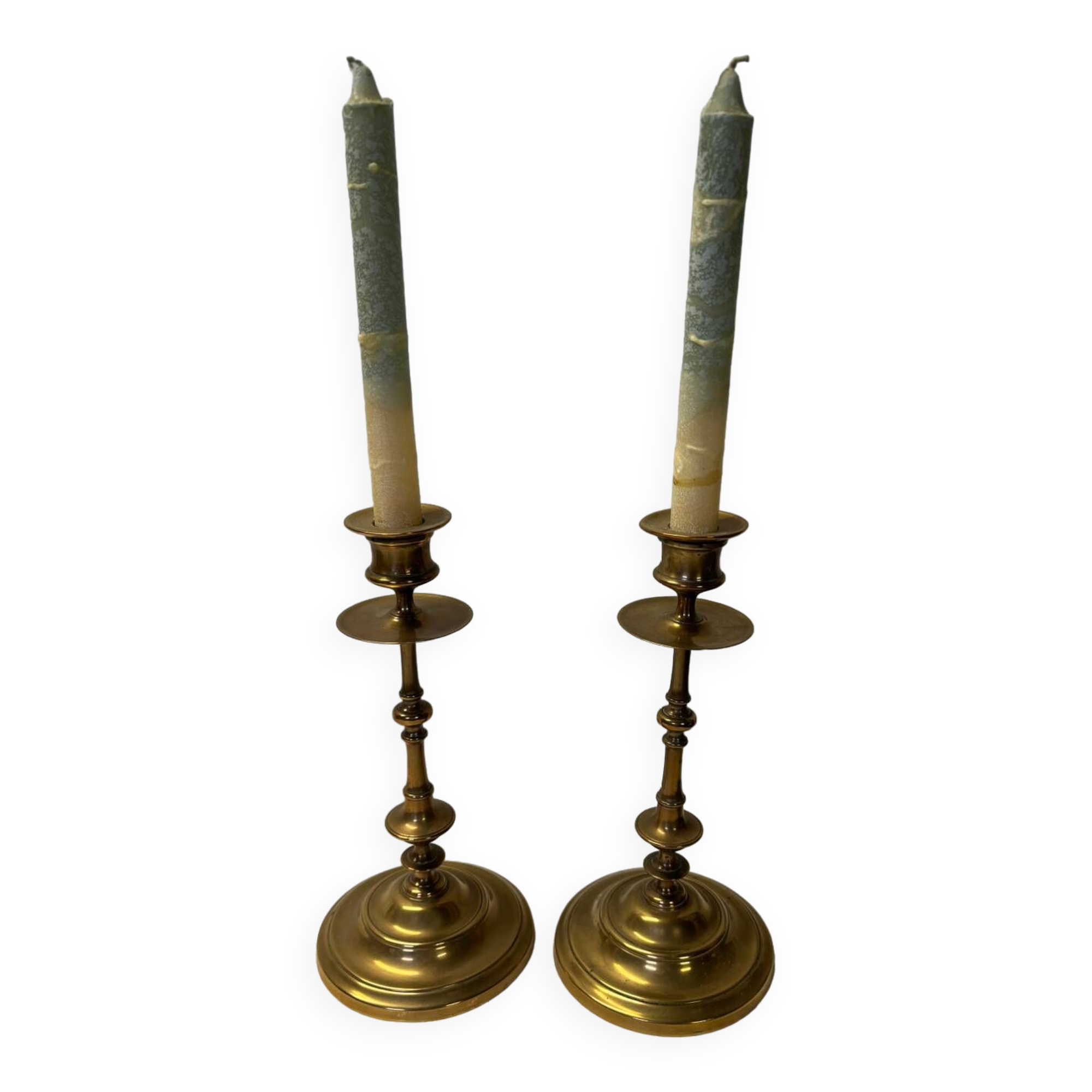 Pair of brass candlesticks
