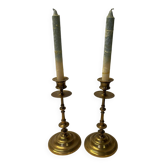 Pair of brass candlesticks