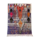 Moroccan Berber carpet boujaad purple with colorful patterns 325x200cm