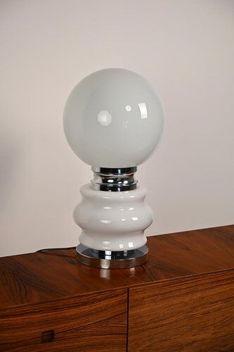 Lampe de table en verre italienne