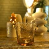 Biot ice bucket in bubbled glass Lila