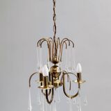 Murano Glass Teardrop Chandelier in the Style of Venini, Italy