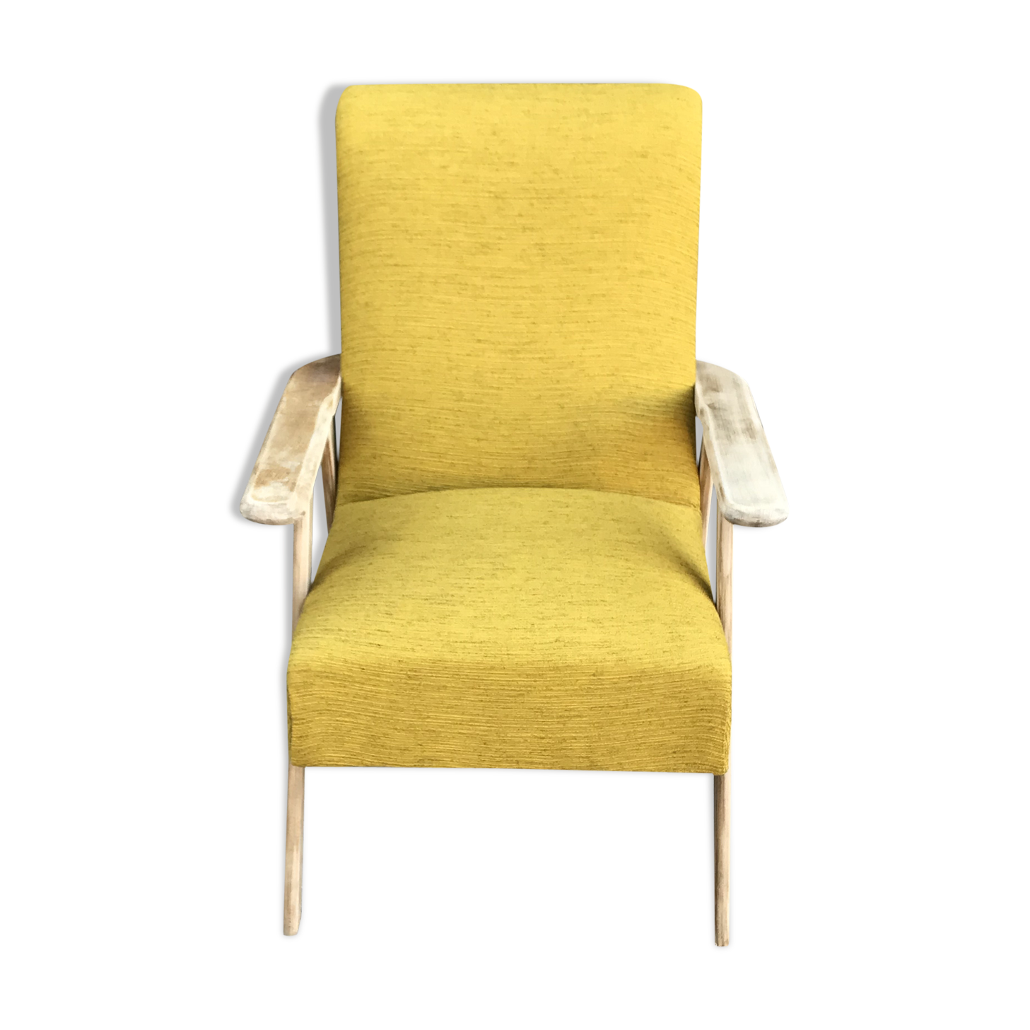 Fauteuil scandinave pieds compas