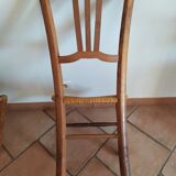 Vintage straw low chairs