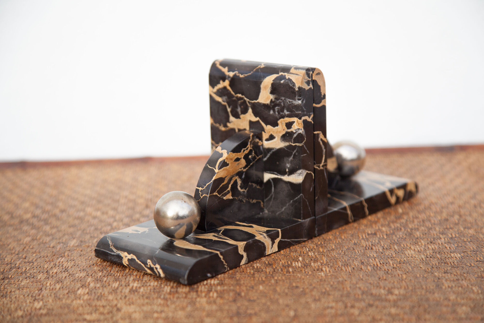 Art deco port marble bookend, art deco book endholder, paperweight, bookcase, office