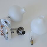 Set of 2 Vintage Wall Lamps: Mid Century Modern Sconces, Yugoslavia 1970's