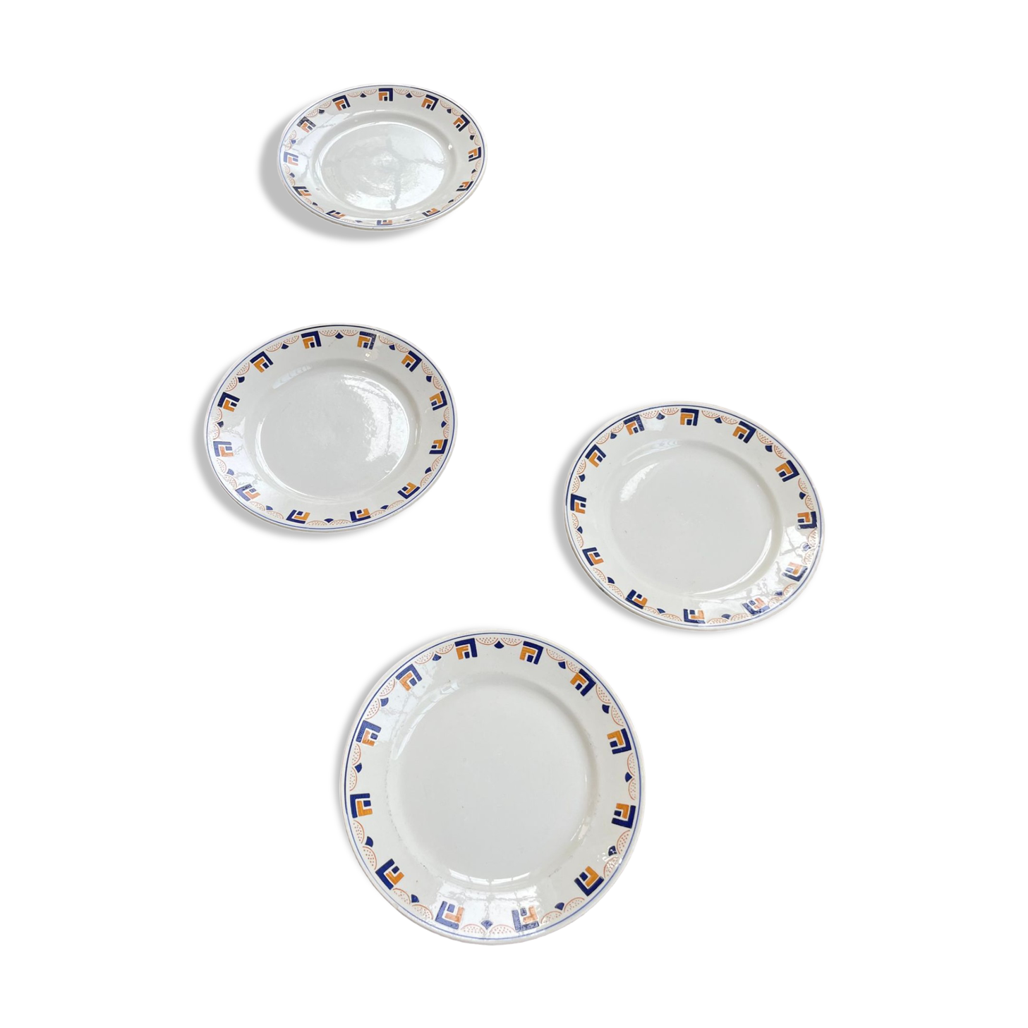 4 Columbia Luneville plates