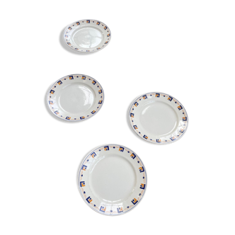 4 assiettes Columbia Luneville