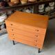 Chest of drawers with 4 drawers in teak attributed to Henry Walter Klein.