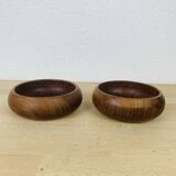 2 Scandinavian Danish teak bowls from the 60s