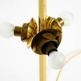 1960s Space Age brass table lamp by Kaiser Leuchten  with 3 glass globes