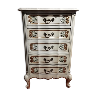 Polychrome painted wood dresser