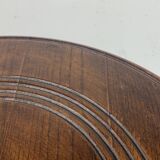 Brutalist French Wood Turned Wine Press Side Table in the style of Charles Dudouyt, France, 1940s