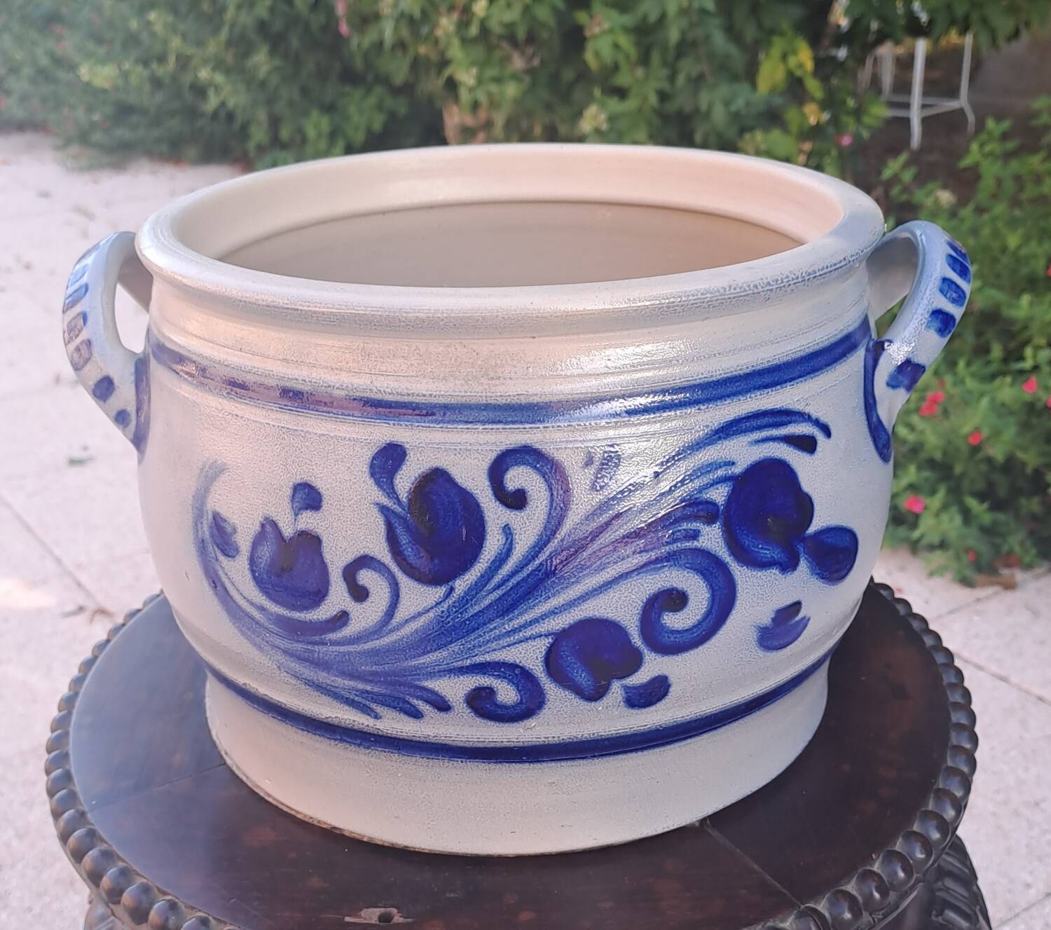 Alsace stoneware grease pot