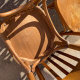 Set of 7 bistro chairs with curved backs