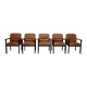 Set of 5 "1960s design" leather armchairs.