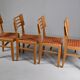 Vintage dining chairs x4 1950s by Pierre Cruège