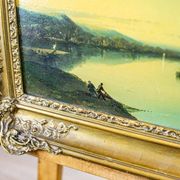 River, 19th Century, Oil on Hardboard, Framed