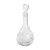 Carafe transparente en verre du milieu du siècle avec bouchon, Europe, années 1960