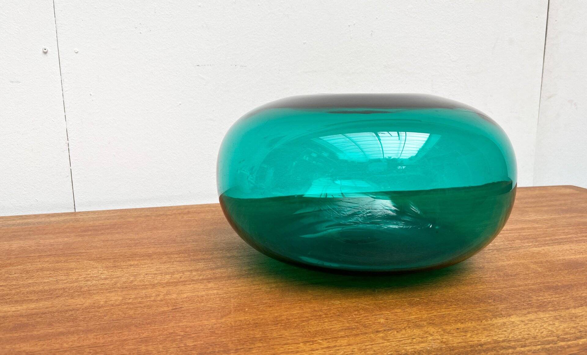 Large vase from the Swedish Stockholm series, handmade glass from Ikea, 1990s.