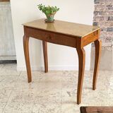 Vintage wood and marble console desk