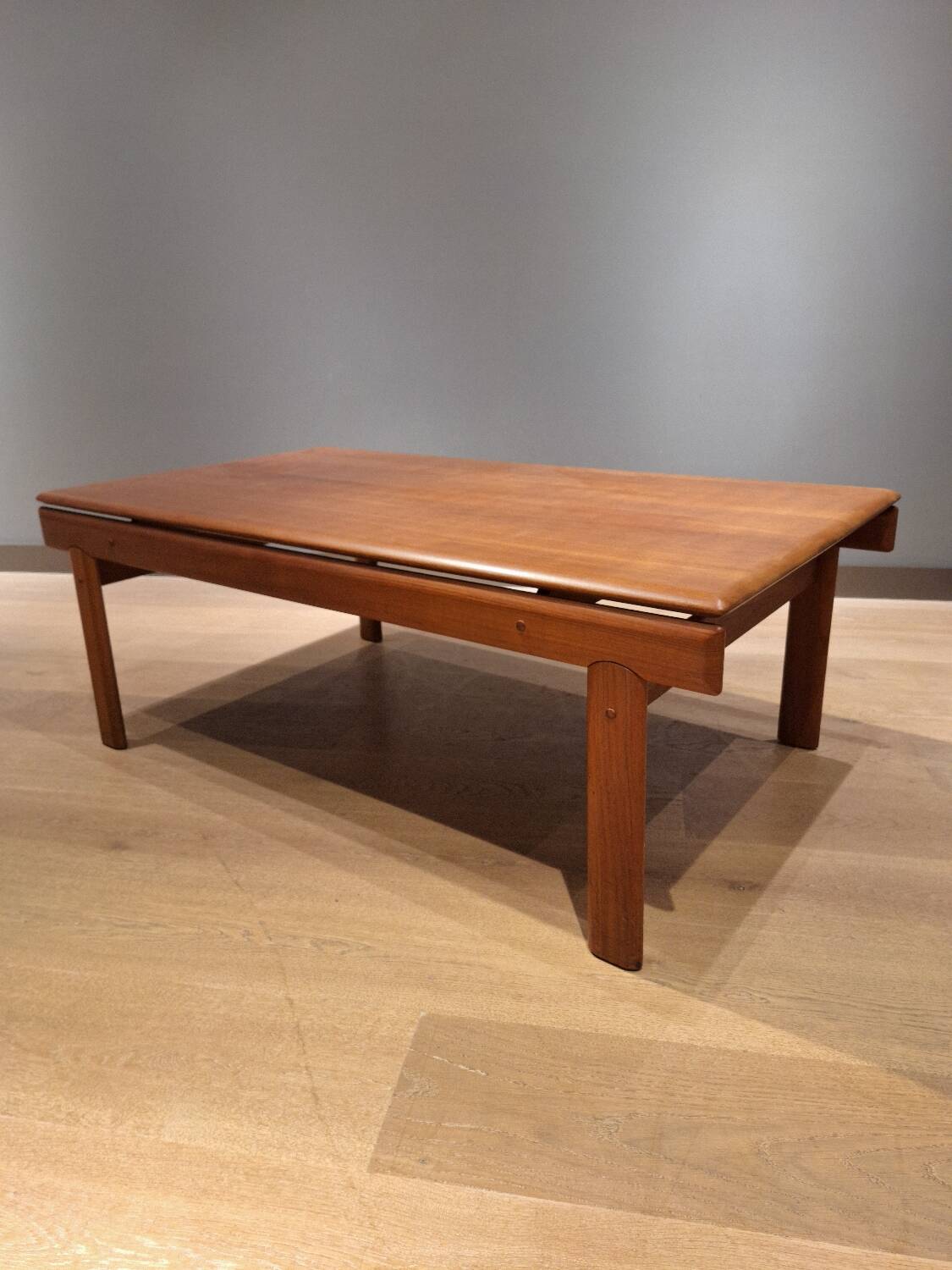 Vintage teak coffee table designed by H.W. Klein for Bramin, 1960s.