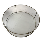 Table basse verre et laiton