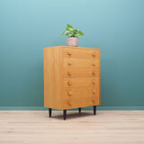 Commode en frêne, design danois, années 70, fabriqué au Danemark