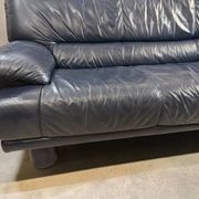 Leather sofa Nicoletti Salotti Italy Circa 1980